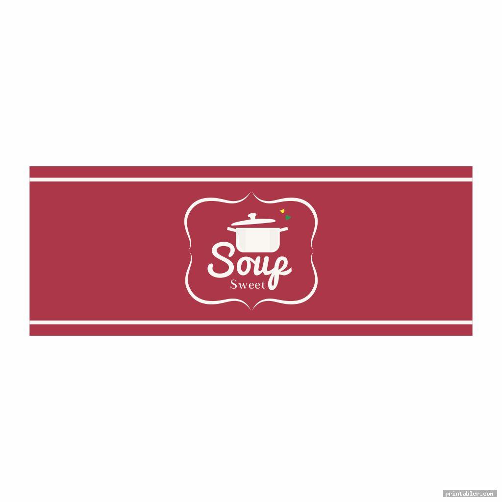simple soup label template printable