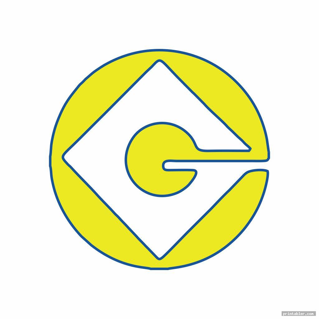 two tone g minion logo printable.