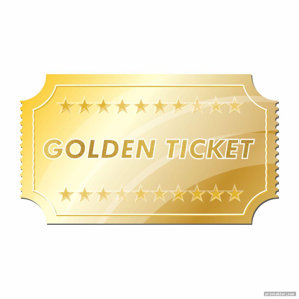 Golden Ticket Template Printable