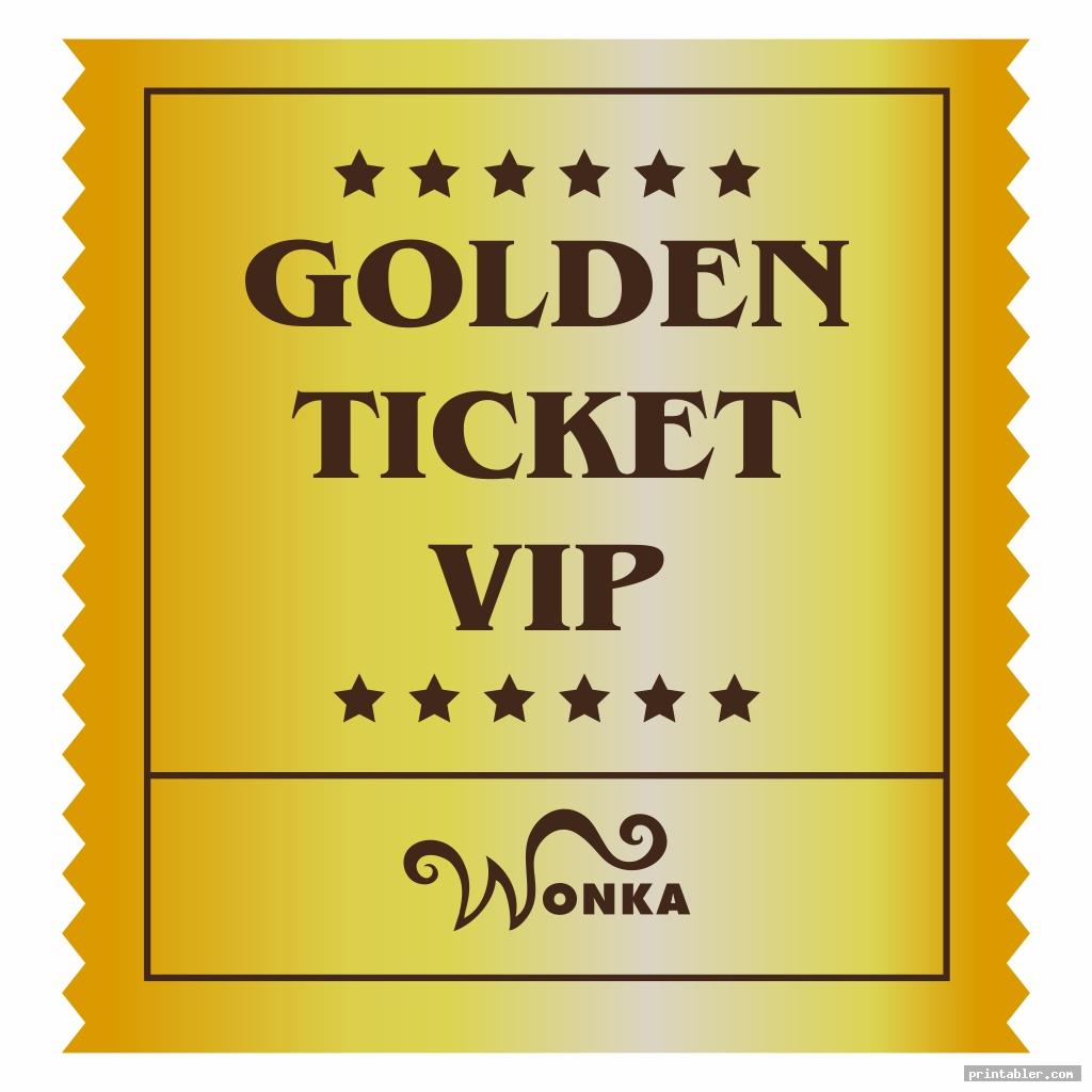 vip wonka golden ticket printable