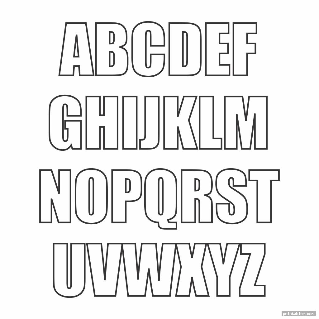 block letter font alphabet template for use