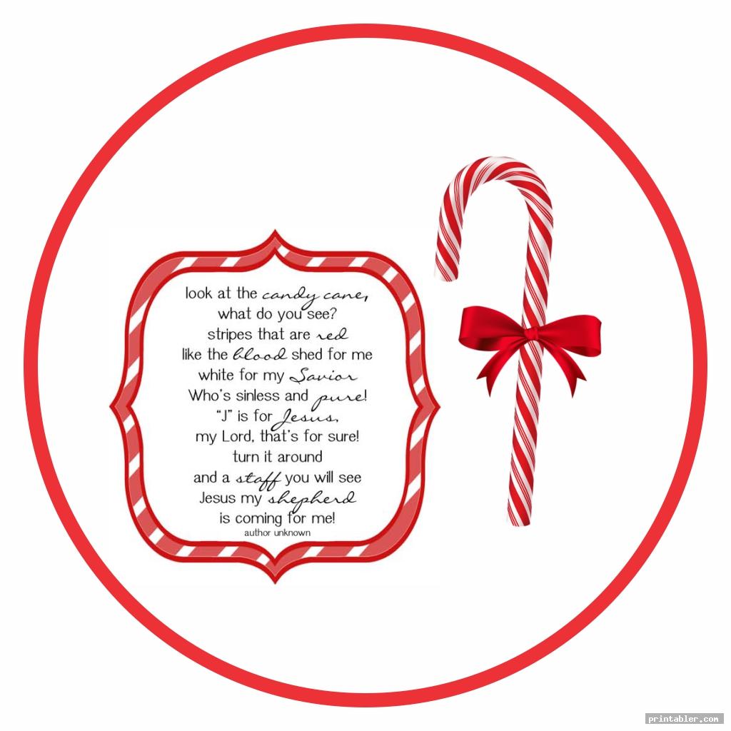 candy cane prayer printable for use