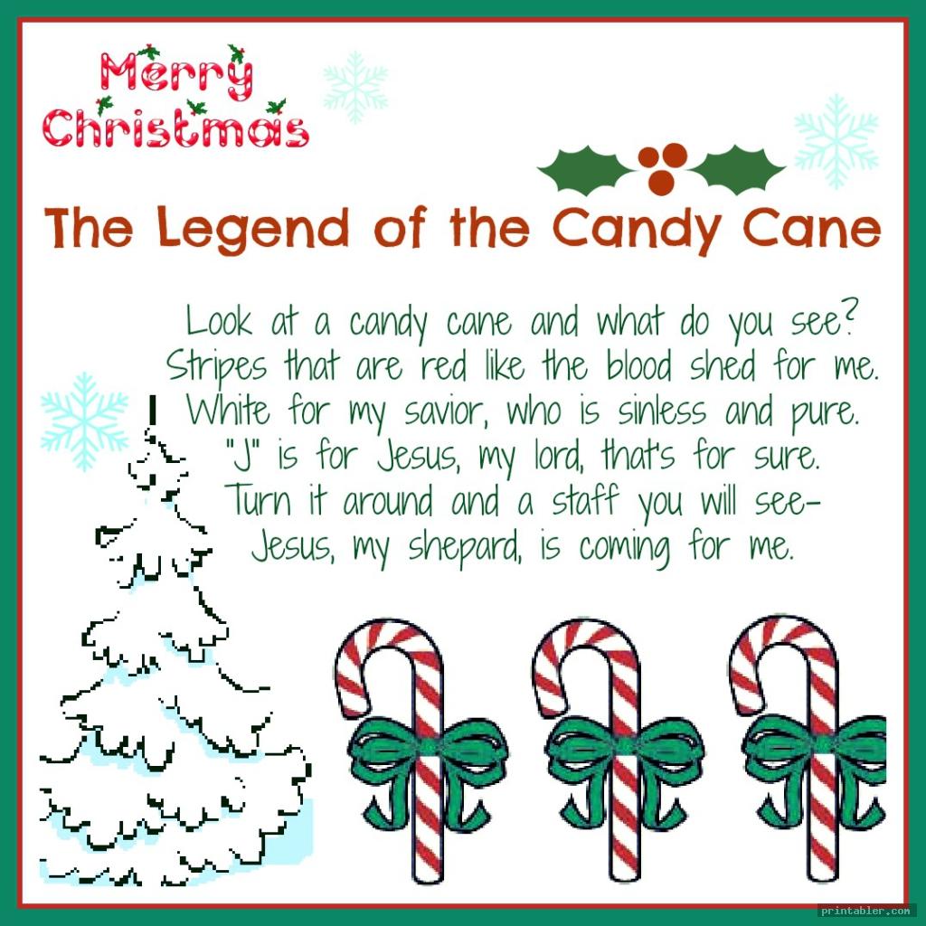 Candy Cane Legend Printable Tags Gridgit