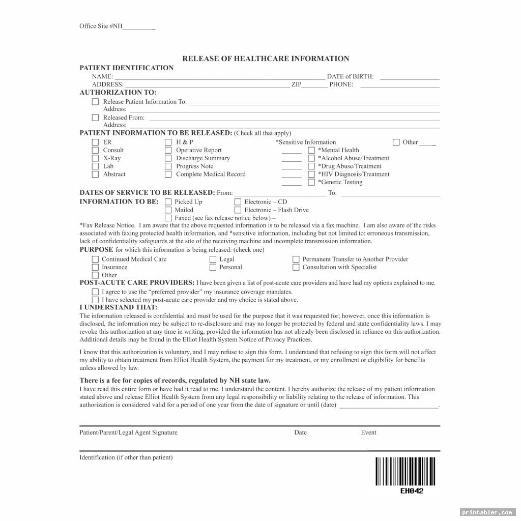 Hospital Discharge Papers Printable