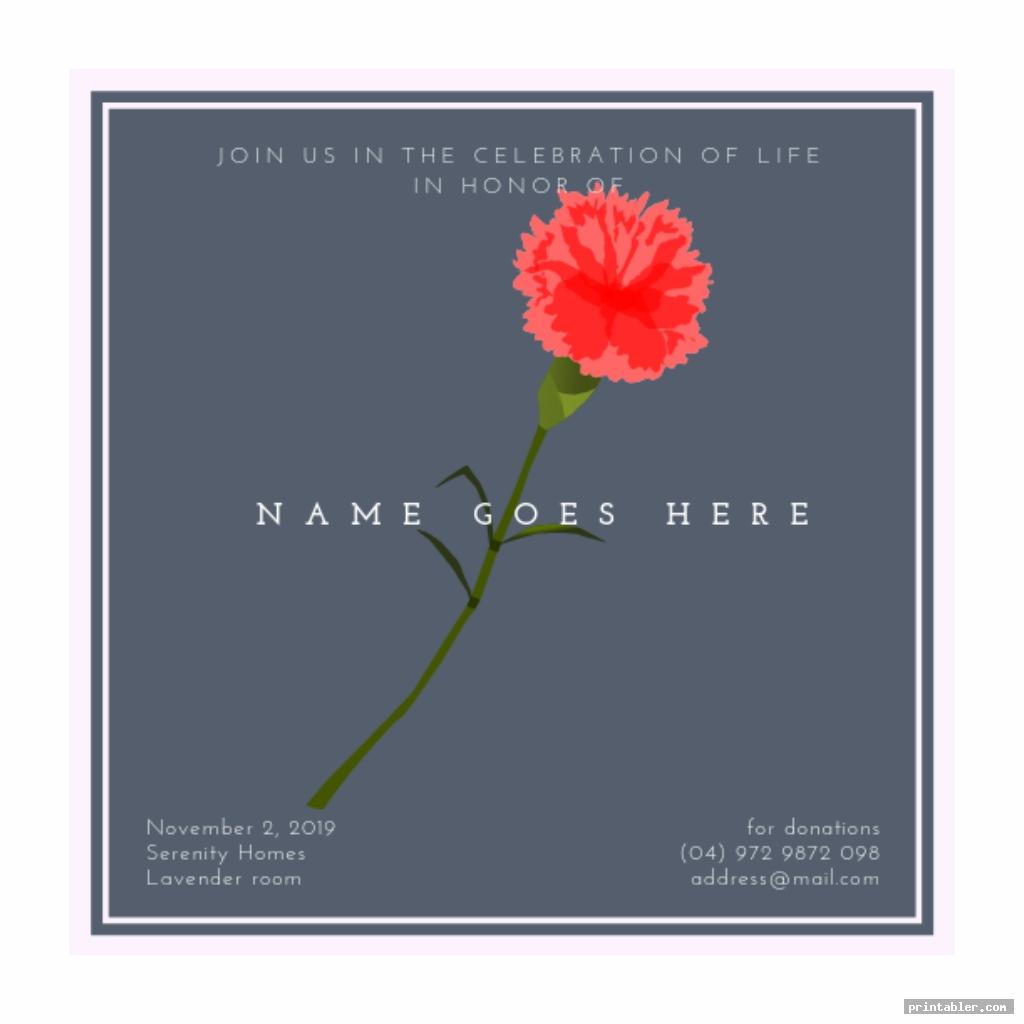 cool memorial cards for funeral template printable