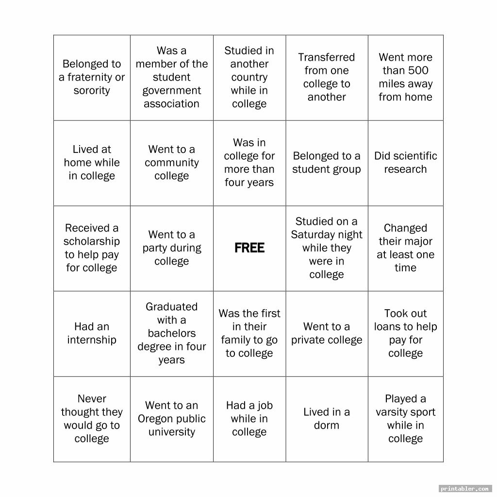 cool printable human bingo templates