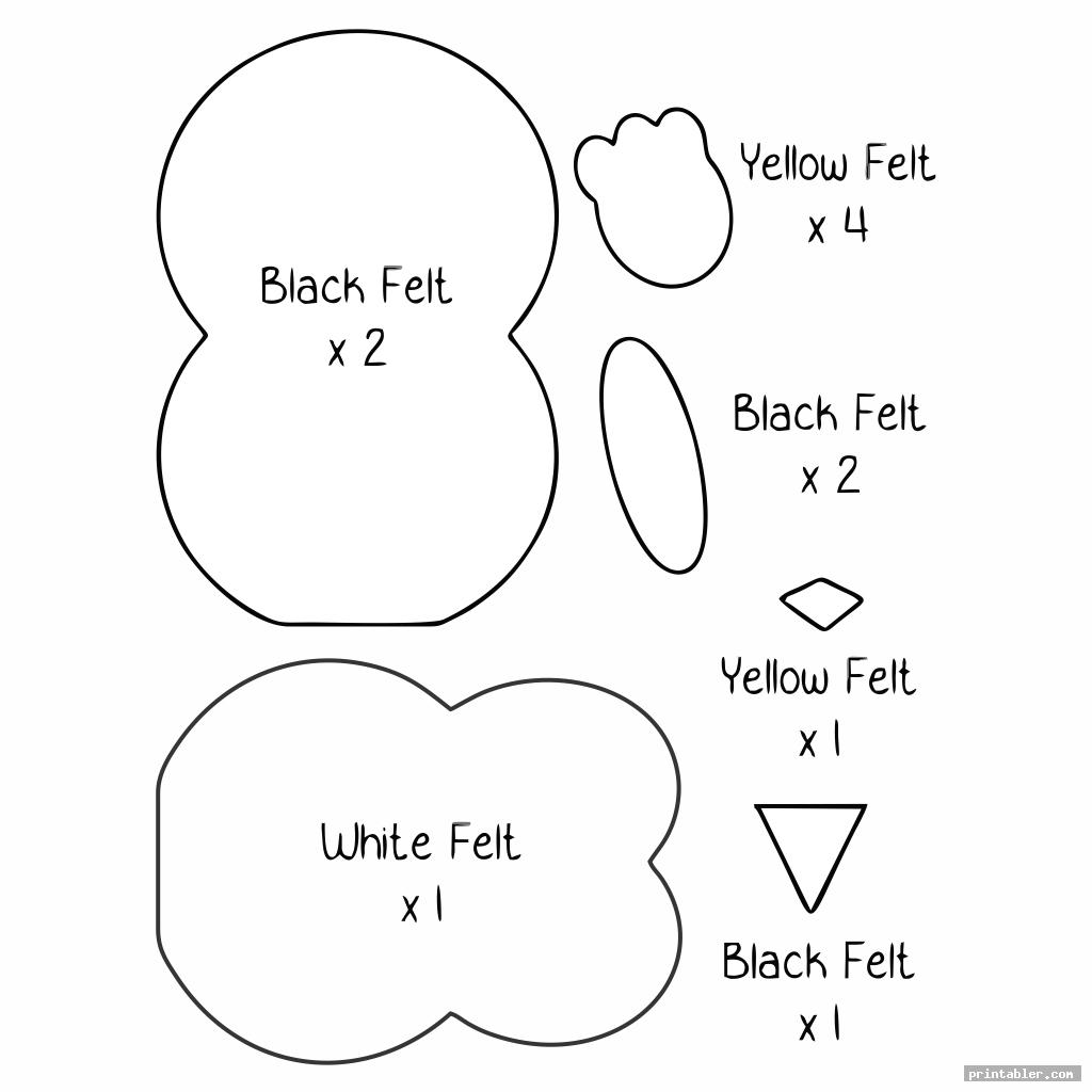 Printable Patterns Felt Penguin