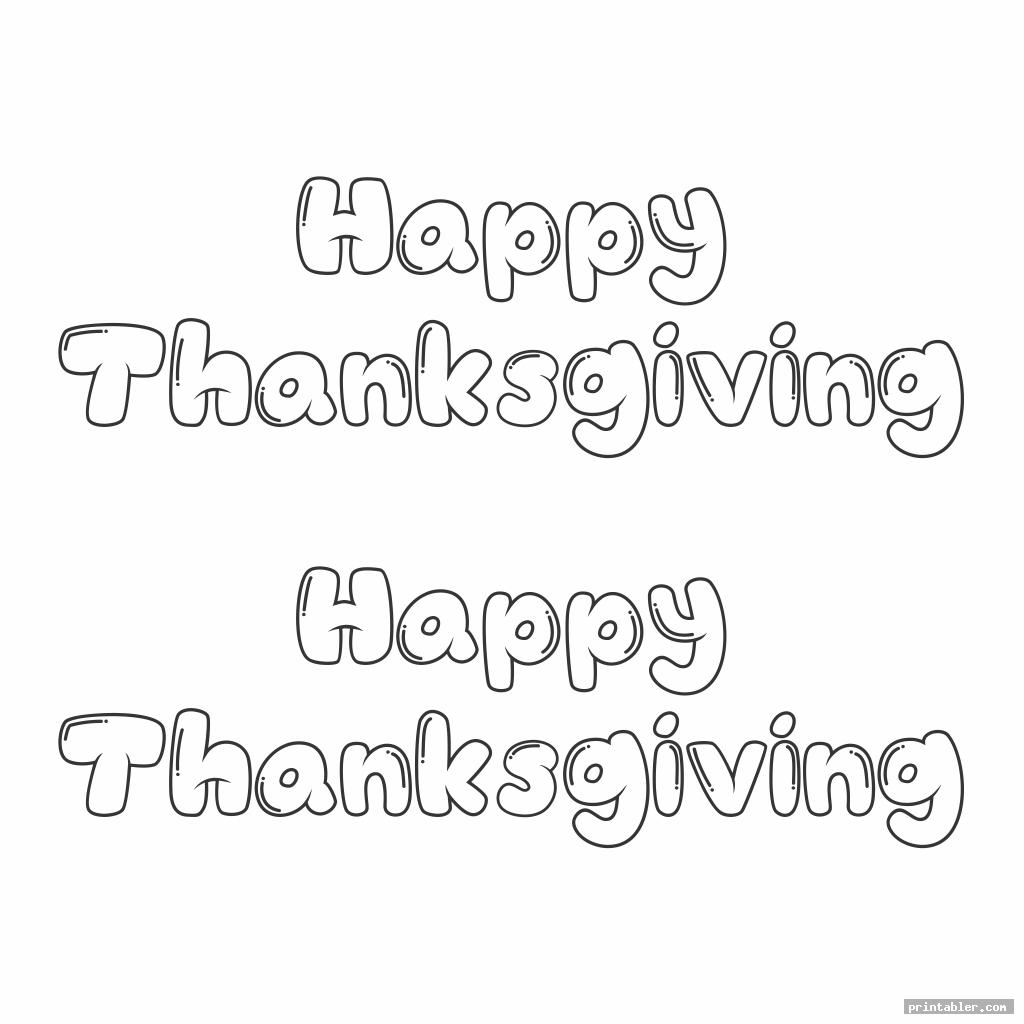 funny thanksgiving bubble letters printable