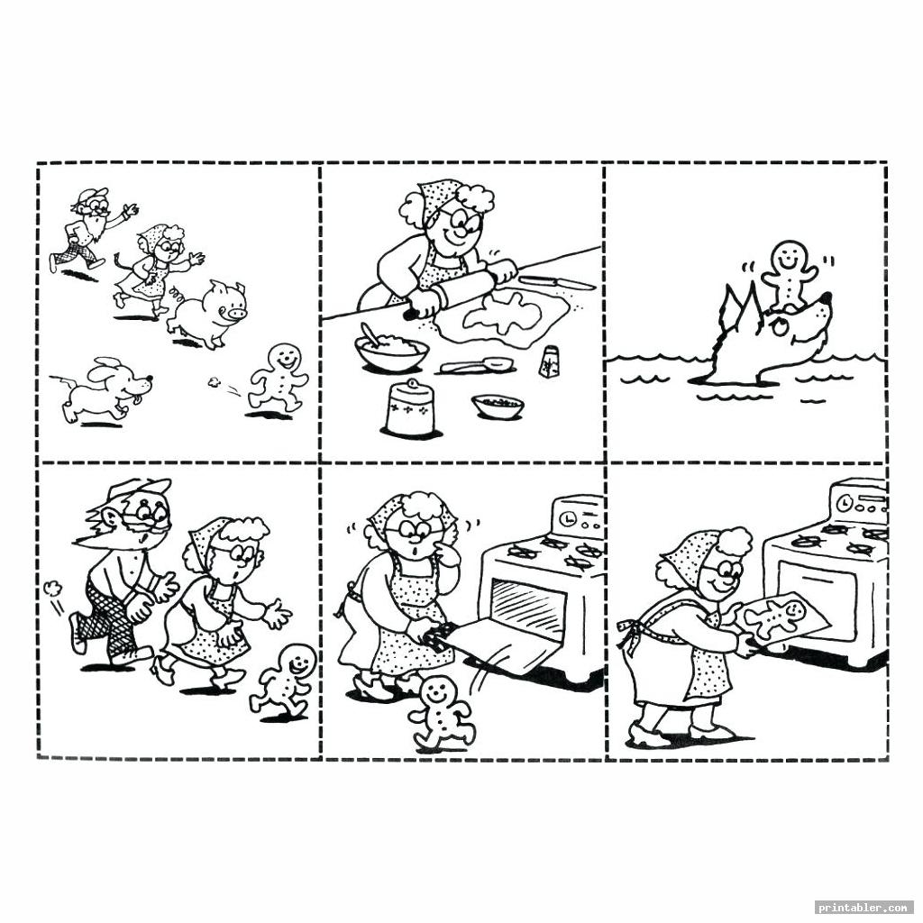gingerbread man sequencing printable image free