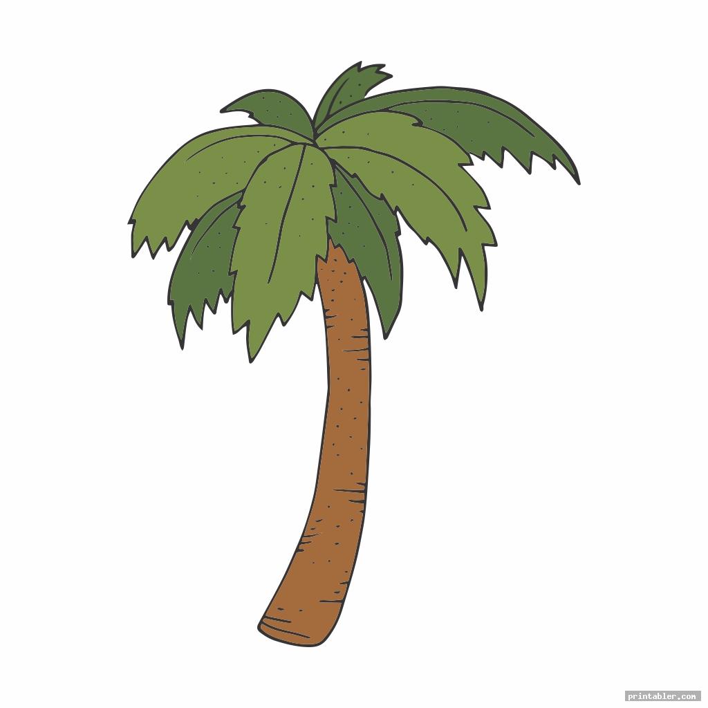 Coconut Tree Template Printable