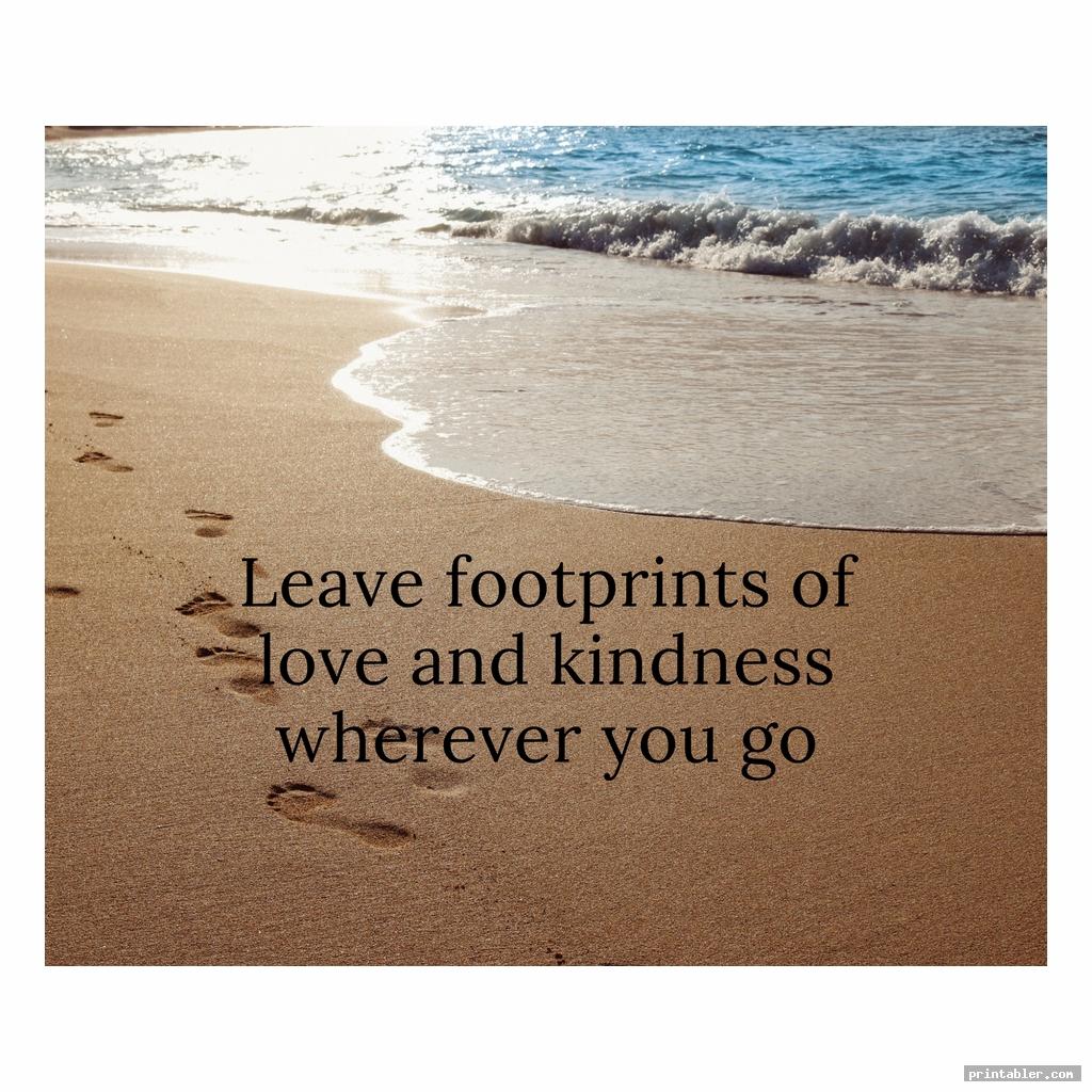kindness footprints in the sand version printable