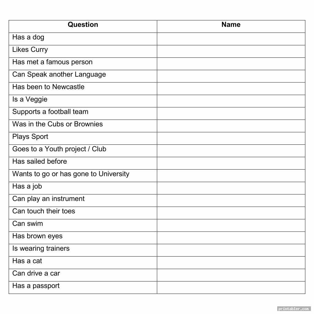 set list printable human bingo templates
