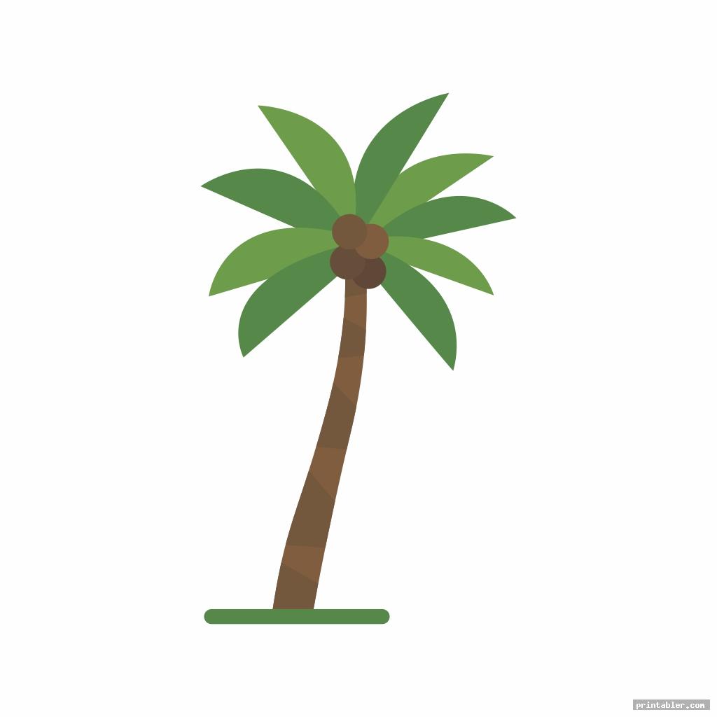 simple coconut tree template printable