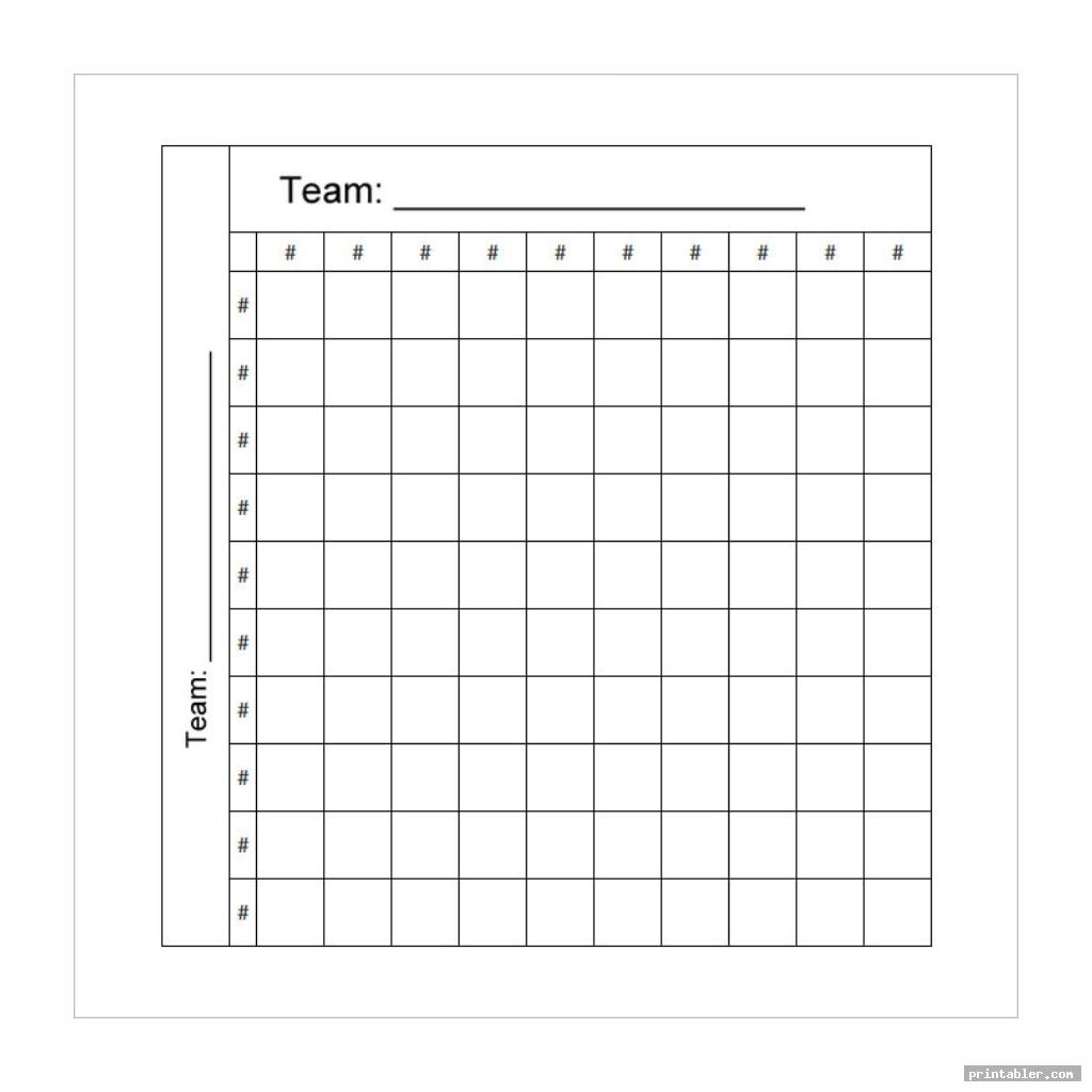 simple printable football pool sheets