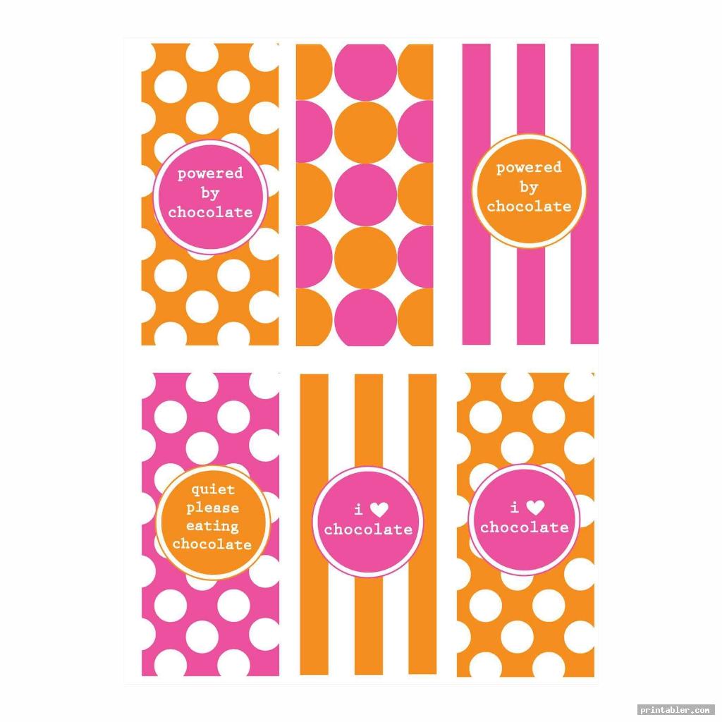 colorful hershey miniature candy bar wrapper printable