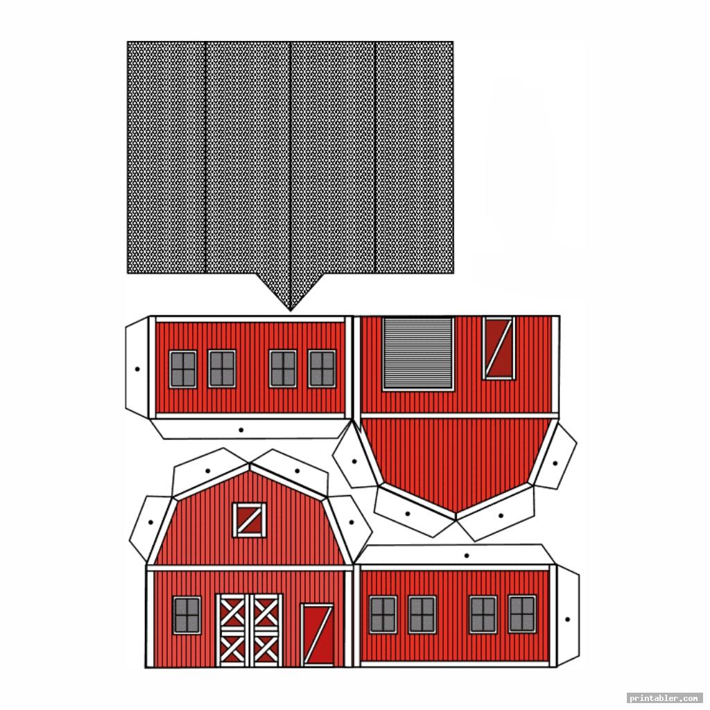 Papercraft Building Template