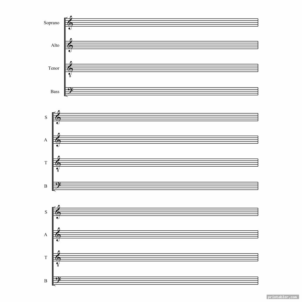 complete printable staff paper blank sheet music