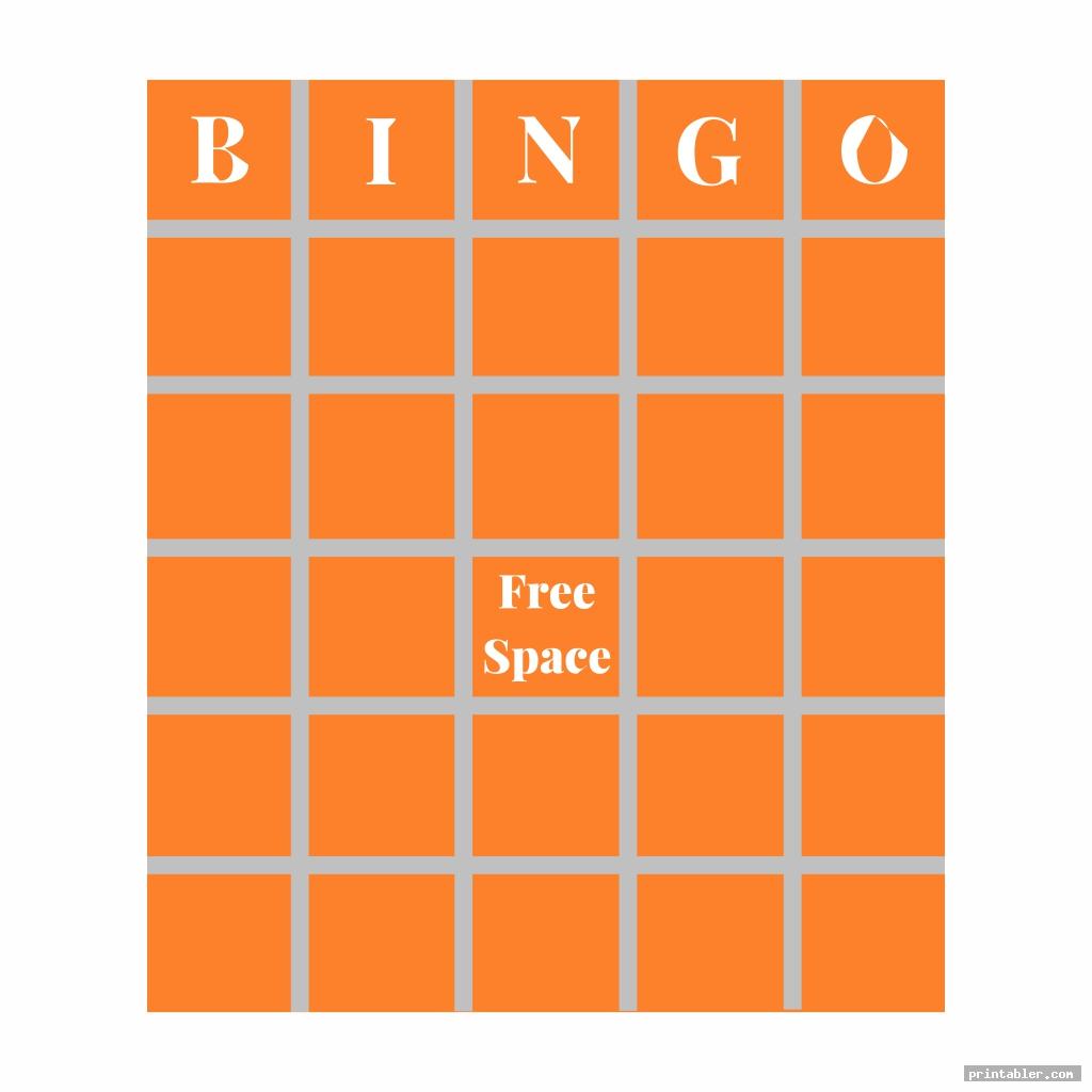 Custom Bingo Card Printable Template