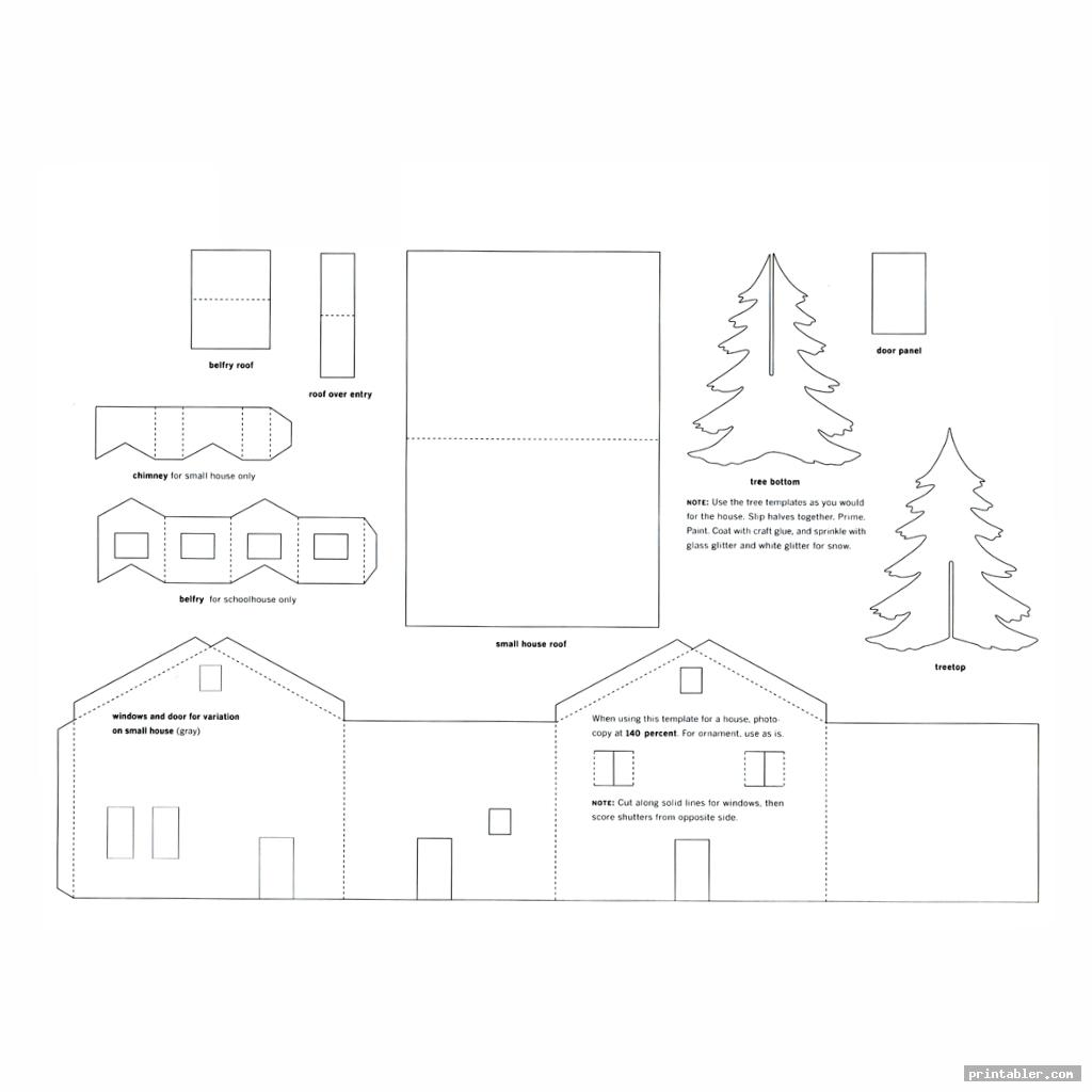 cool printable templates for putz houses patterns