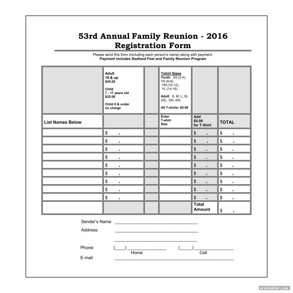 detail family reunion forms printable