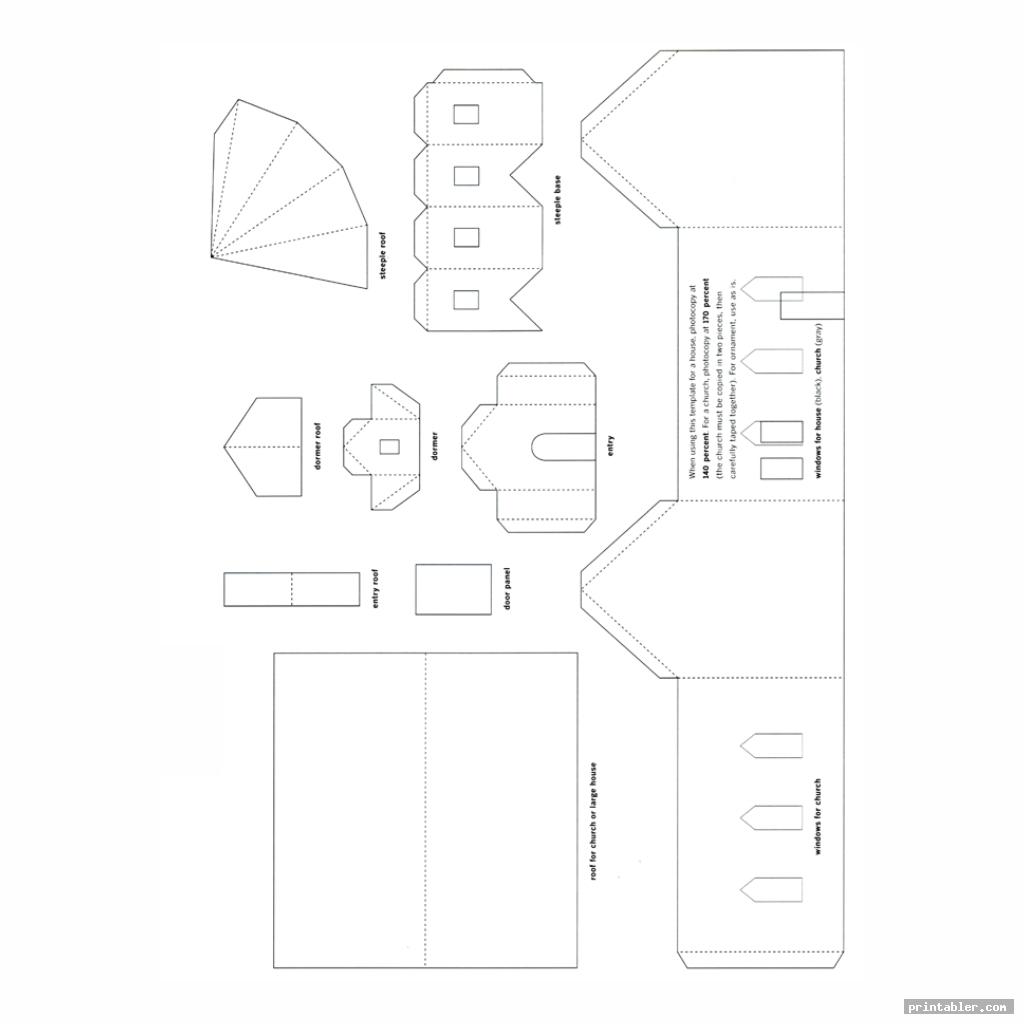 large printable templates for putz houses patterns