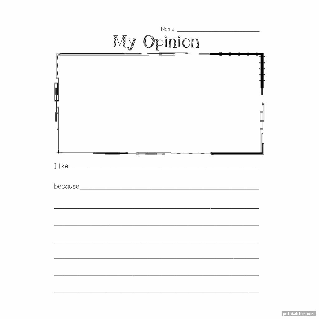 printable templates for 2nd grade opinion writing image free