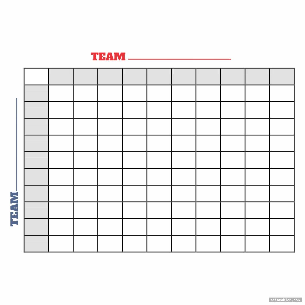 simple post printable 100 square football pool grid