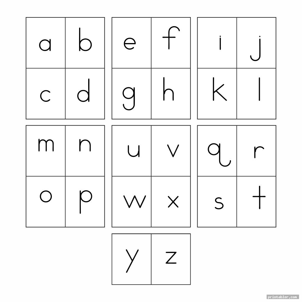 simple printable lower case alphabet flash cards
