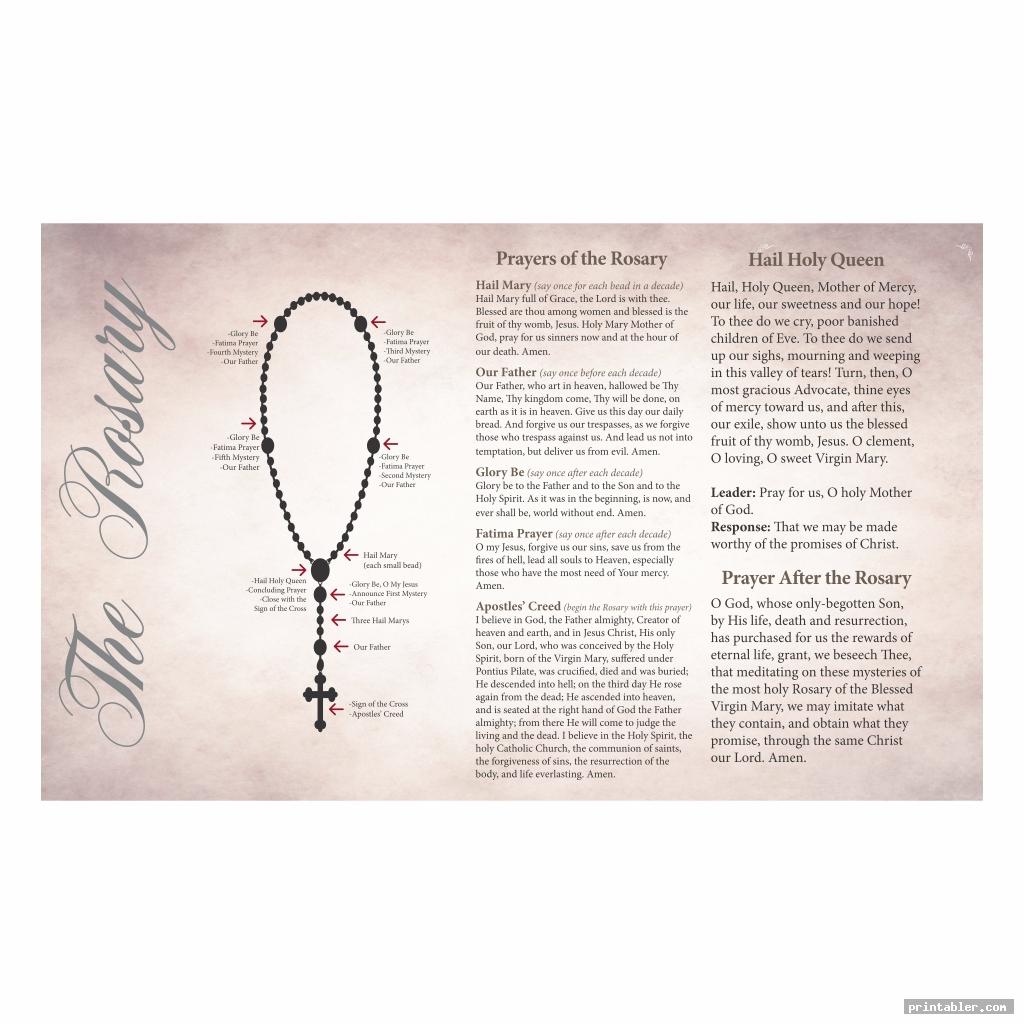 Printable Rosary Pamphlet Fold