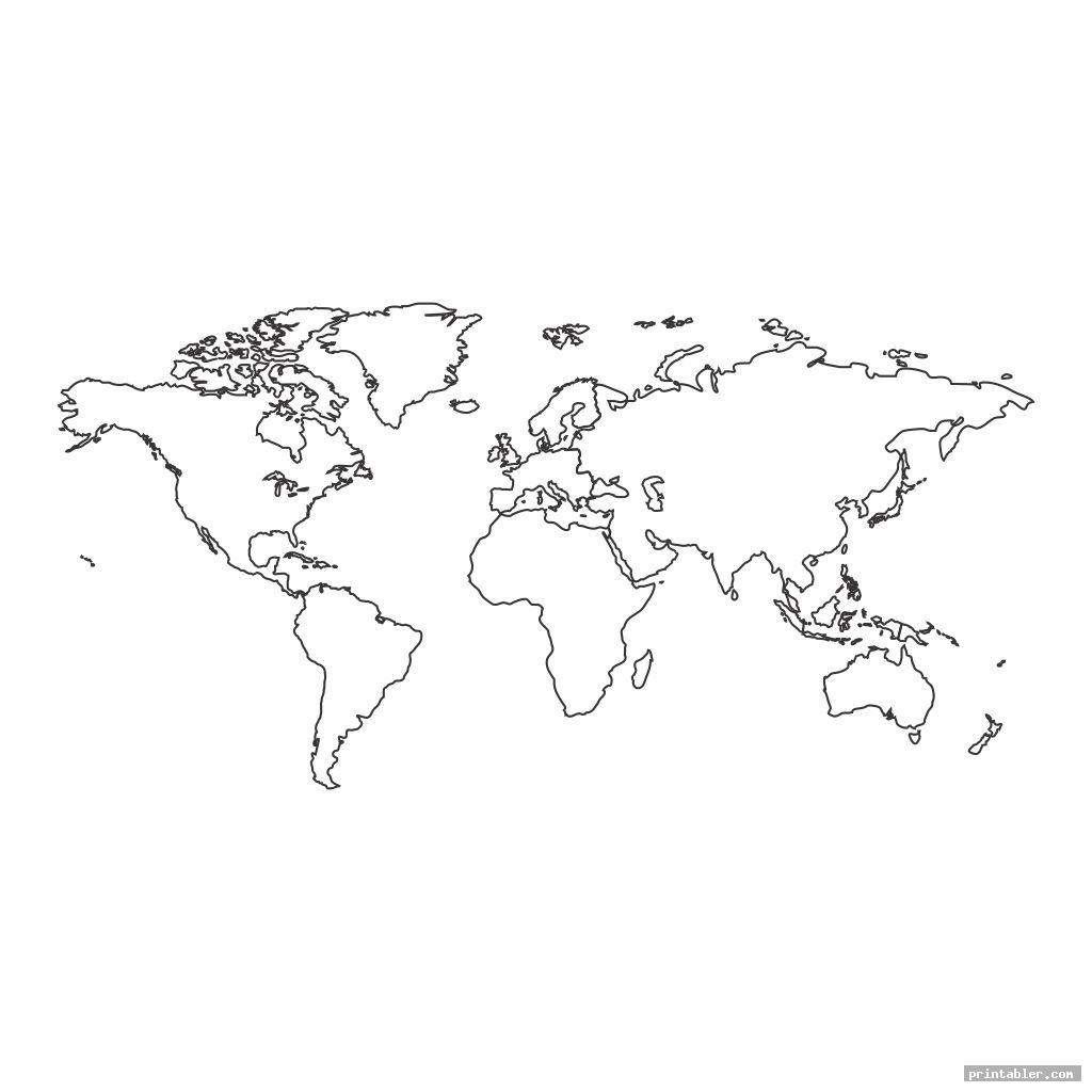black and white blank world maps printable