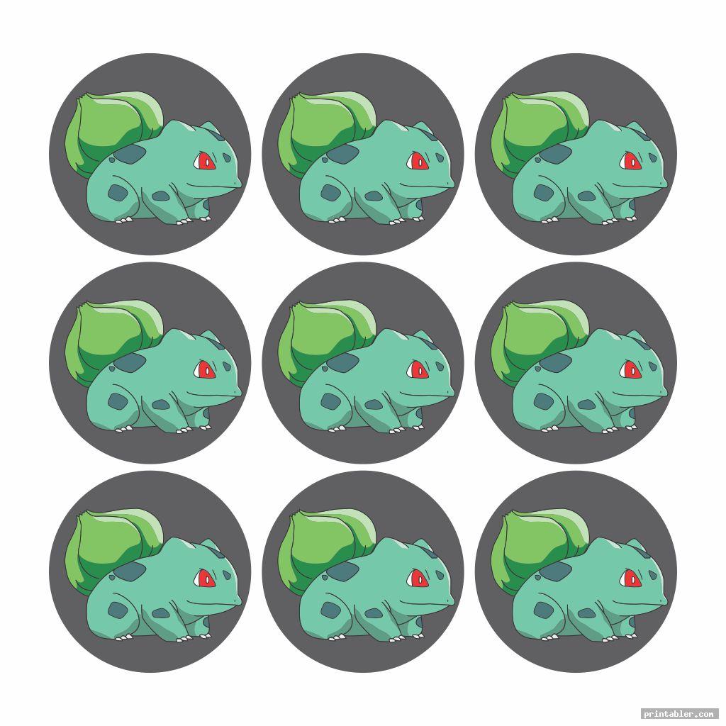 bulbasaur printable pokemon cupcake toppers