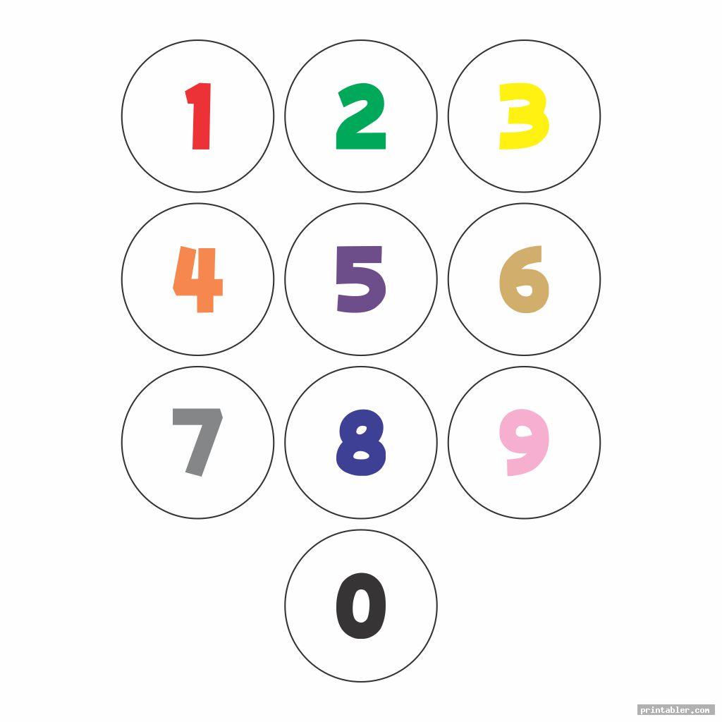 Large Printable Numbers 0-9