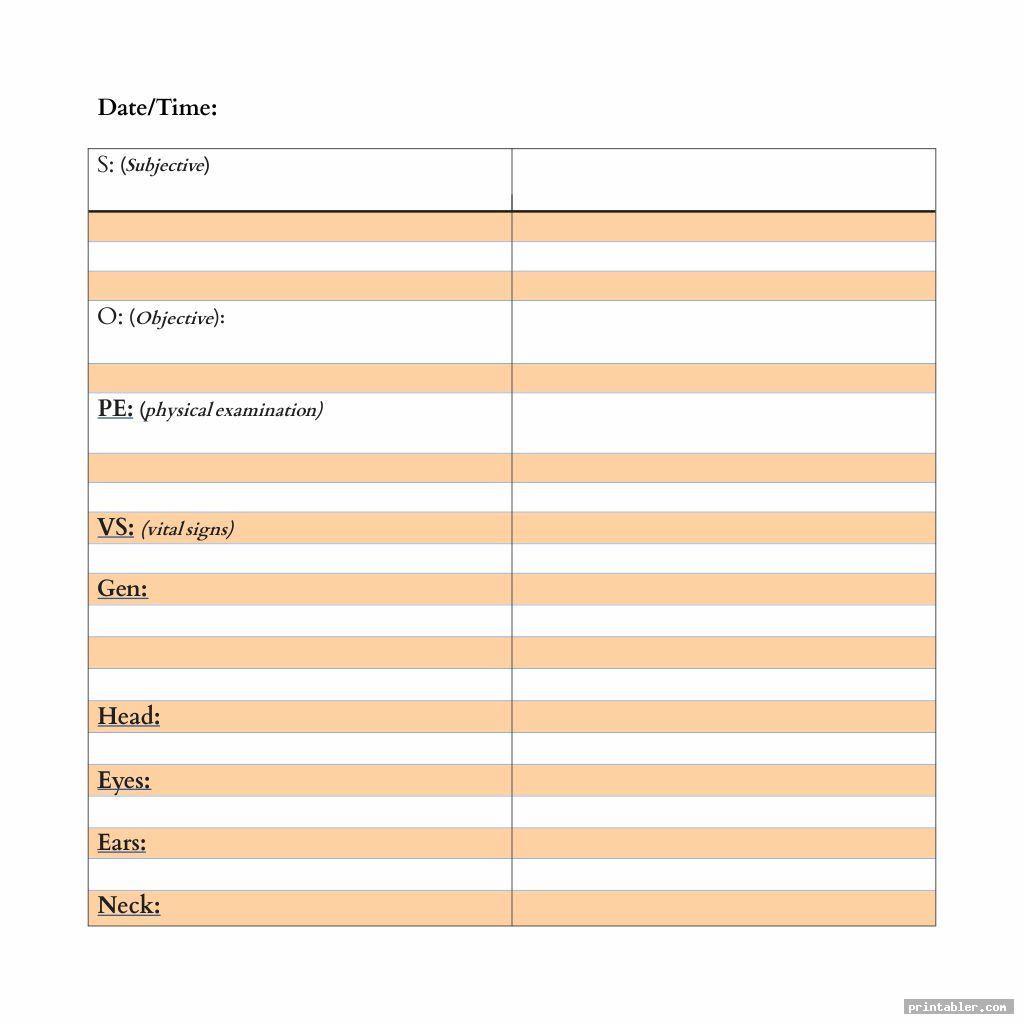 Printable Counseling Soap Note Templates