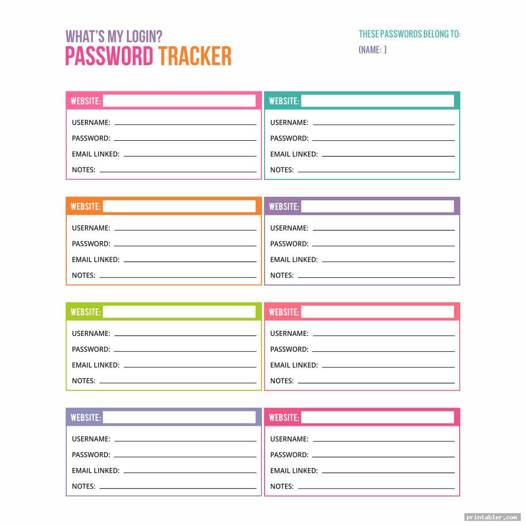 Password Keeper Printable - Gridgit.com
