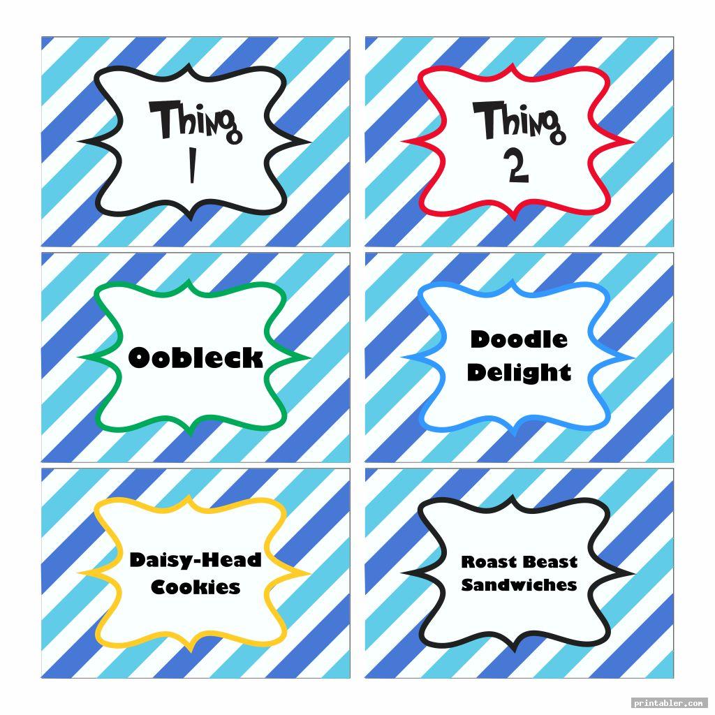 Printable Food Cards Dr. Seuss