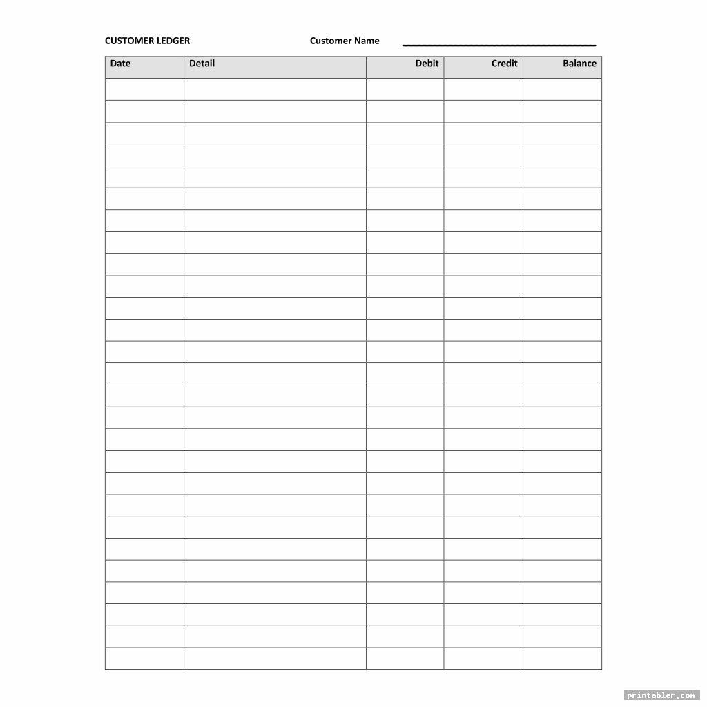 customer printable ledger balance sheet