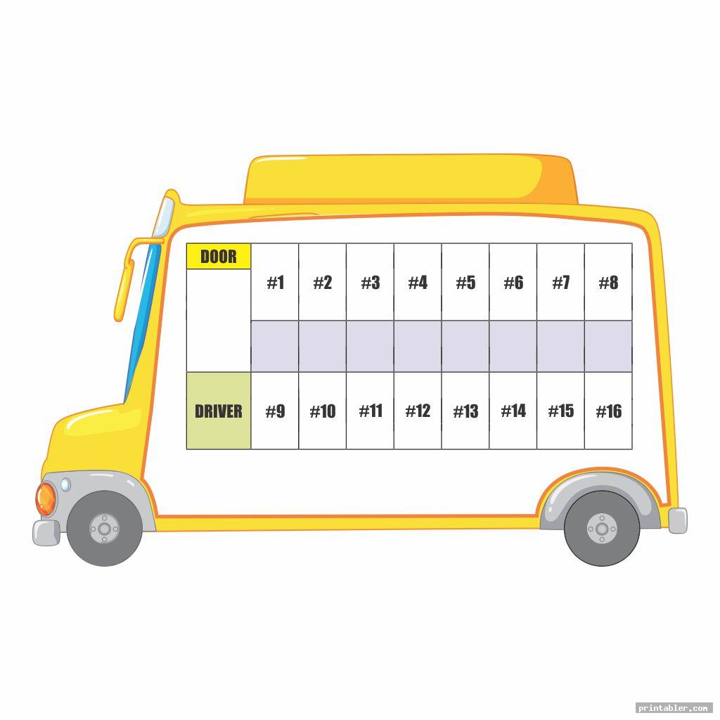 Printable School Bus Diagram