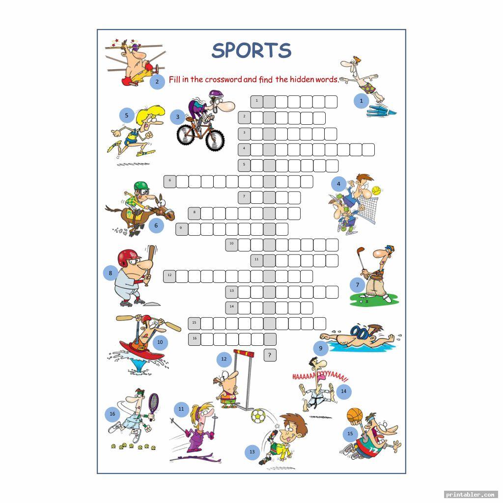 Sport Crossword Printable