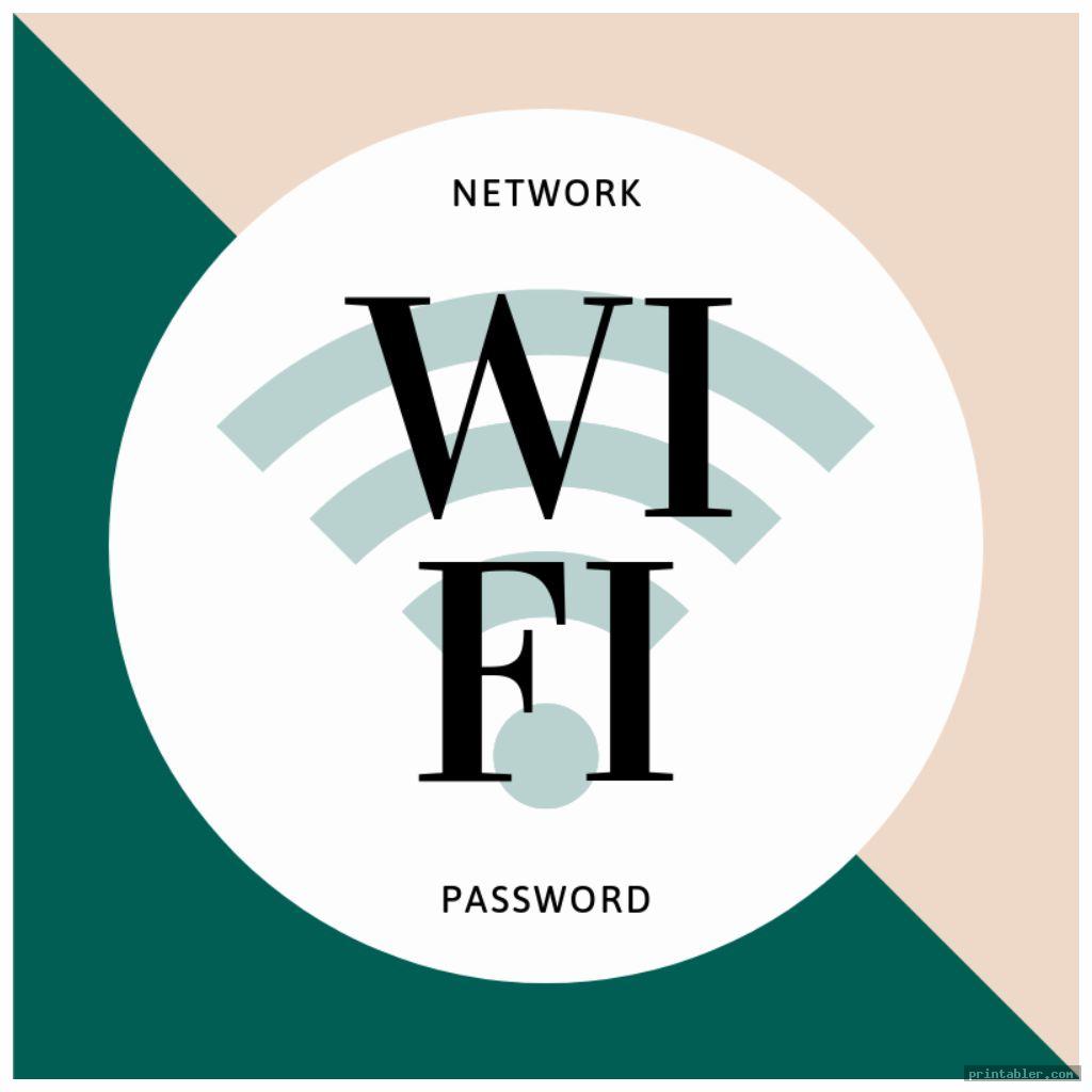 Guest Wifi Password Printable