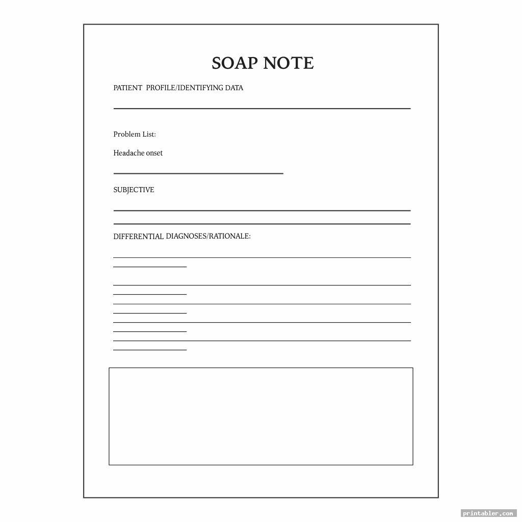 printable counseling soap note templates image free