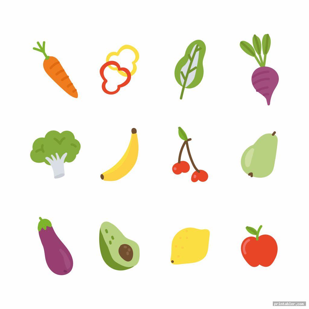 printable fruit and vegetable templates image free