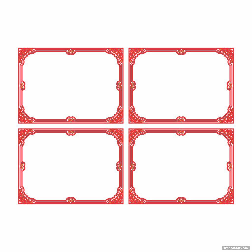 red border templates printable badge