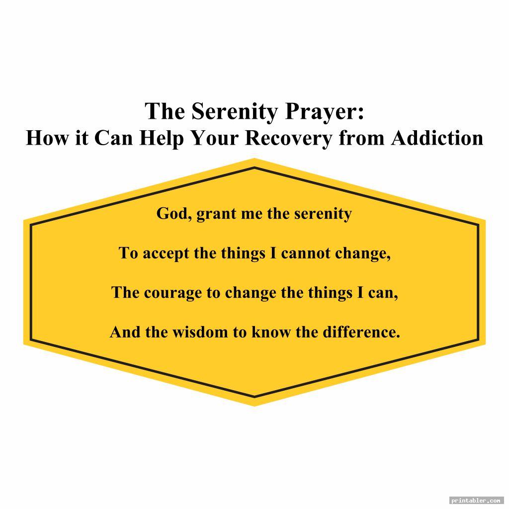 The Serenity Prayer Printable Version