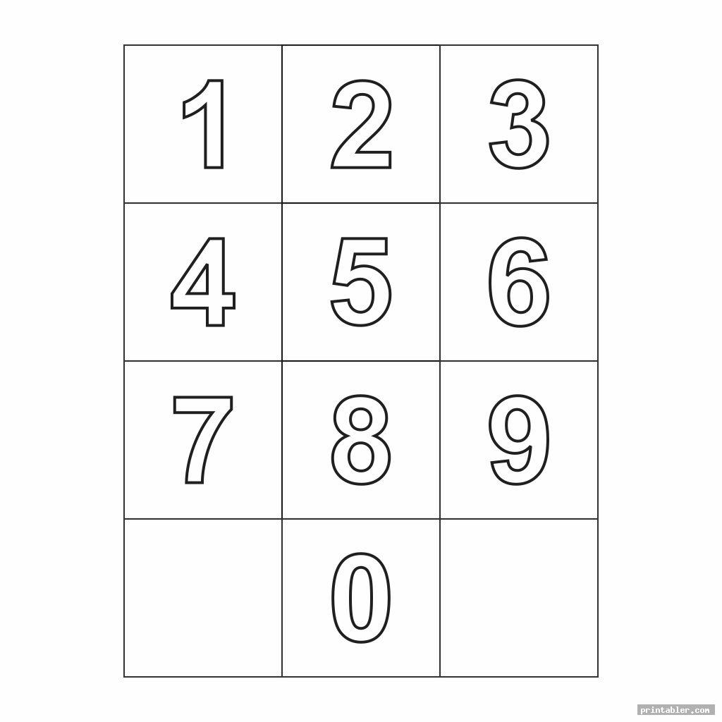 large printable numbers 0 9 gridgitcom