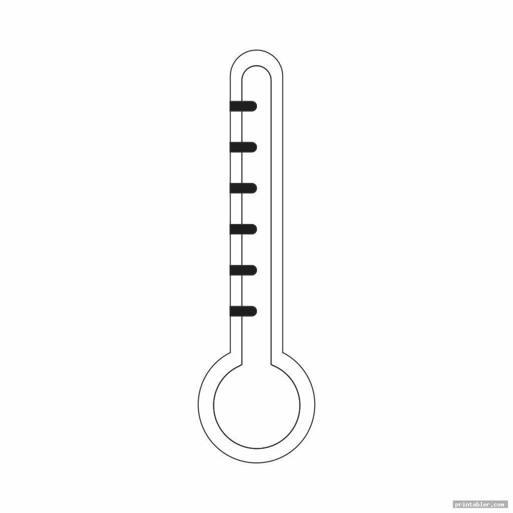 simple printable blank thermometer