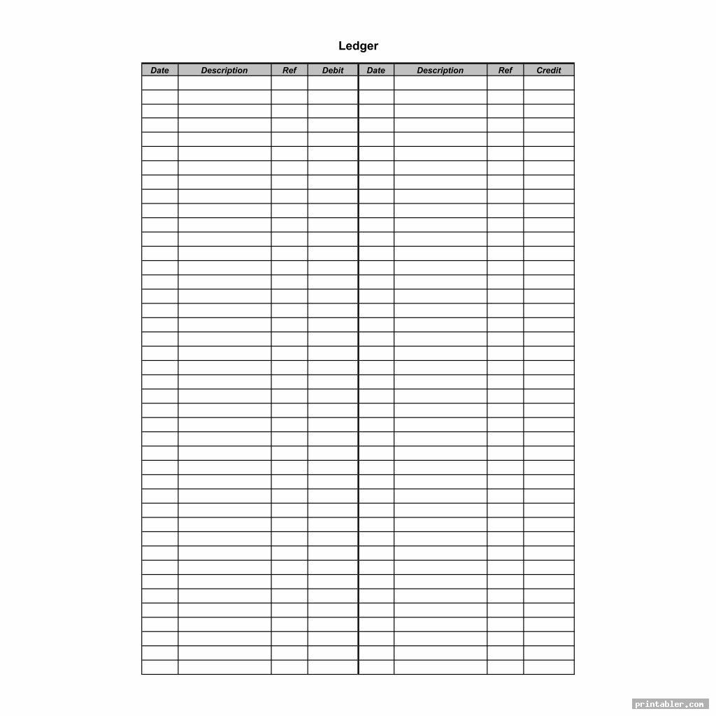 simple printable ledger balance sheet