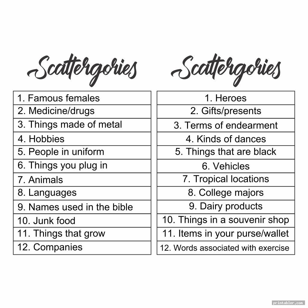 scattergories list games