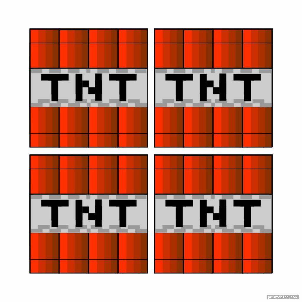 simple tnt minecraft party printables