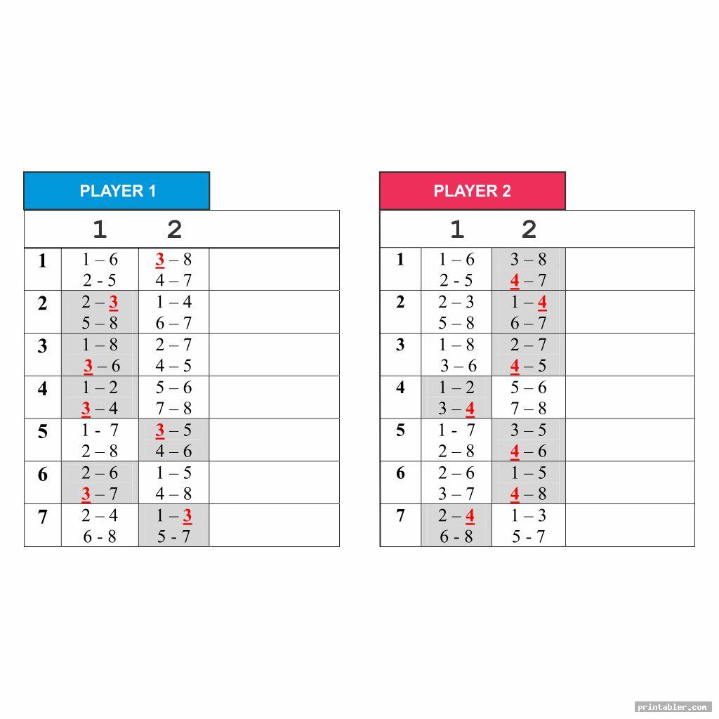 Bridge Tally Cards Printable