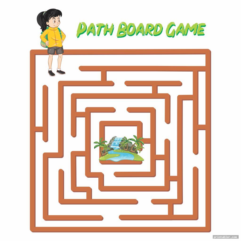 Path Game Board Templates Printable